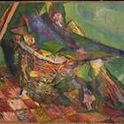 М.Аржанов Корзина с мусором, картон, масло, 1965