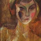 М.Аржанов Ирина, фанера, темпера, 1965